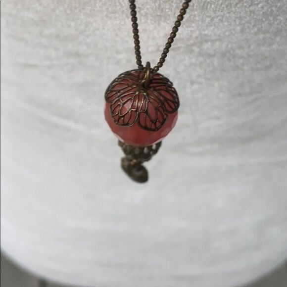 Jamie Pink Pendant Long Necklace - Picture 5 of 6